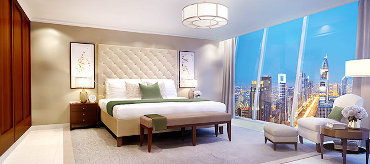 Burj Vista Bedroom View Luxurious 1 & 2 Bedrooms Apartment dubai sky